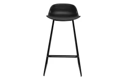 Tabourets de bar design noirs H65 cm (lot de 2) ELLA