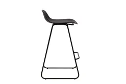 Tabourets de bar design noirs H65 cm (lot de 2) ELLA