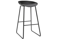 Tabourets de bar design noirs H75 cm (lot de 2) PEBBLE