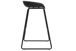 Tabourets de bar design noirs H75 cm (lot de 2) PEBBLE