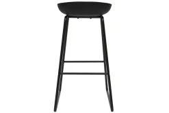 Tabourets de bar design noirs H75 cm (lot de 2) PEBBLE