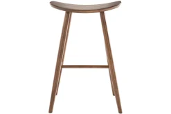 Tabourets de bar design noyer H72 cm (lot de 2) DEMORY