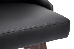 Tabourets de bar design pivotants 360° noir et noyer H65 (lot de 2) HASTA