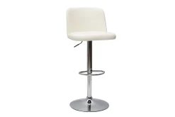 Tabourets de bar design réglables blancs (lot de 2) MONTI