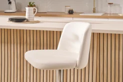 Tabourets de bar design réglables blancs (lot de 2) MONTI