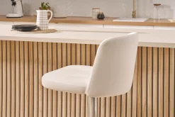 Tabourets de bar design réglables blancs (lot de 2) MONTI