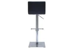 Tabourets de bar design réglables noir et inox brossé (lot de 2) SHEINA