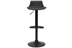 Tabourets de bar design réglables noirs 360° (lot de 2) KRONOS
