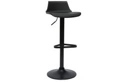 Tabourets de bar design réglables noirs 360° (lot de 2) KRONOS
