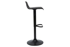 Tabourets de bar design réglables noirs 360° (lot de 2) KRONOS