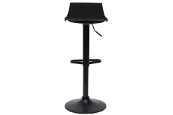 Tabourets de bar design réglables noirs 360° (lot de 2) KRONOS