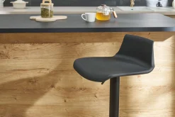 Tabourets de bar design réglables noirs 360° (lot de 2) KRONOS