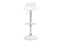 Tabourets de bar design réglables blancs 360° (lot de 2) KRONOS