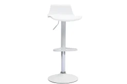 Tabourets de bar design réglables blancs 360° (lot de 2) KRONOS