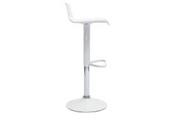 Tabourets de bar design réglables blancs 360° (lot de 2) KRONOS