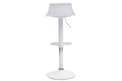 Tabourets de bar design réglables blancs 360° (lot de 2) KRONOS