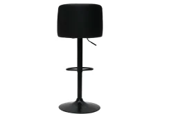 Tabourets de bar design réglables noirs et métal noir (lot de 2) MONTI