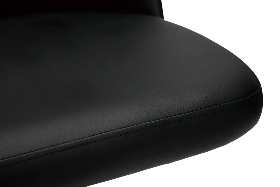 Tabourets de bar design réglables noirs et métal noir (lot de 2) MONTI