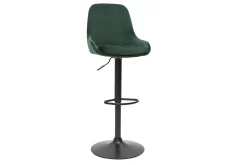 Tabourets de bar design réglables velours vert (lot de 2) HOLO