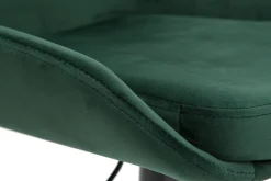 Tabourets de bar design réglables velours vert (lot de 2) HOLO