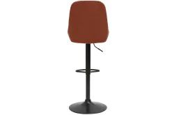 Tabourets de bar design réglables velours rouge tomette (lot de 2) HOLO