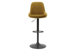 Tabourets de bar design réglables velours bronze (lot de 2) HOLO