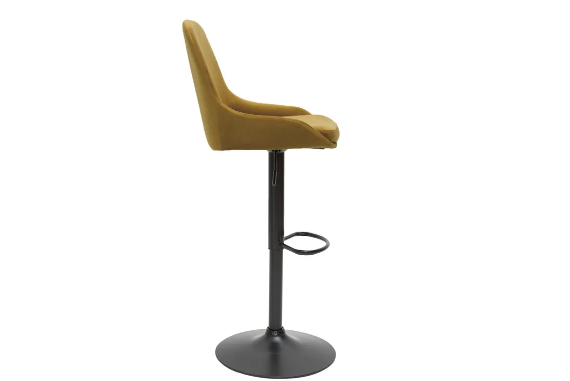 Tabourets de bar design réglables velours bronze (lot de 2) HOLO