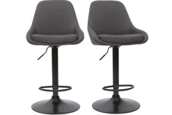 Tabourets de bar design réglables gris foncé (lot de 2) HOLO