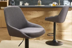 Tabourets de bar design réglables gris foncé (lot de 2) HOLO