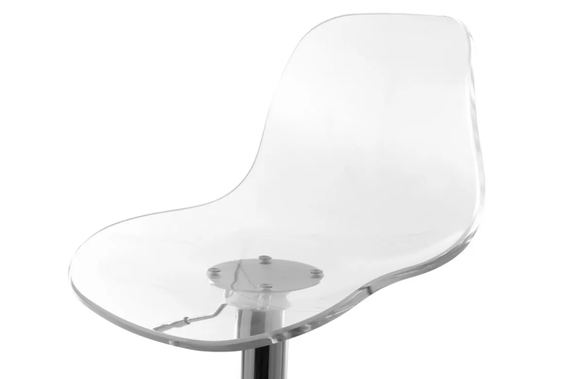 Tabourets de bar design réglables transparents (lot de 2) GALILEO