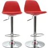 Tabourets de bar design rouges (lot de 2) STEEVY