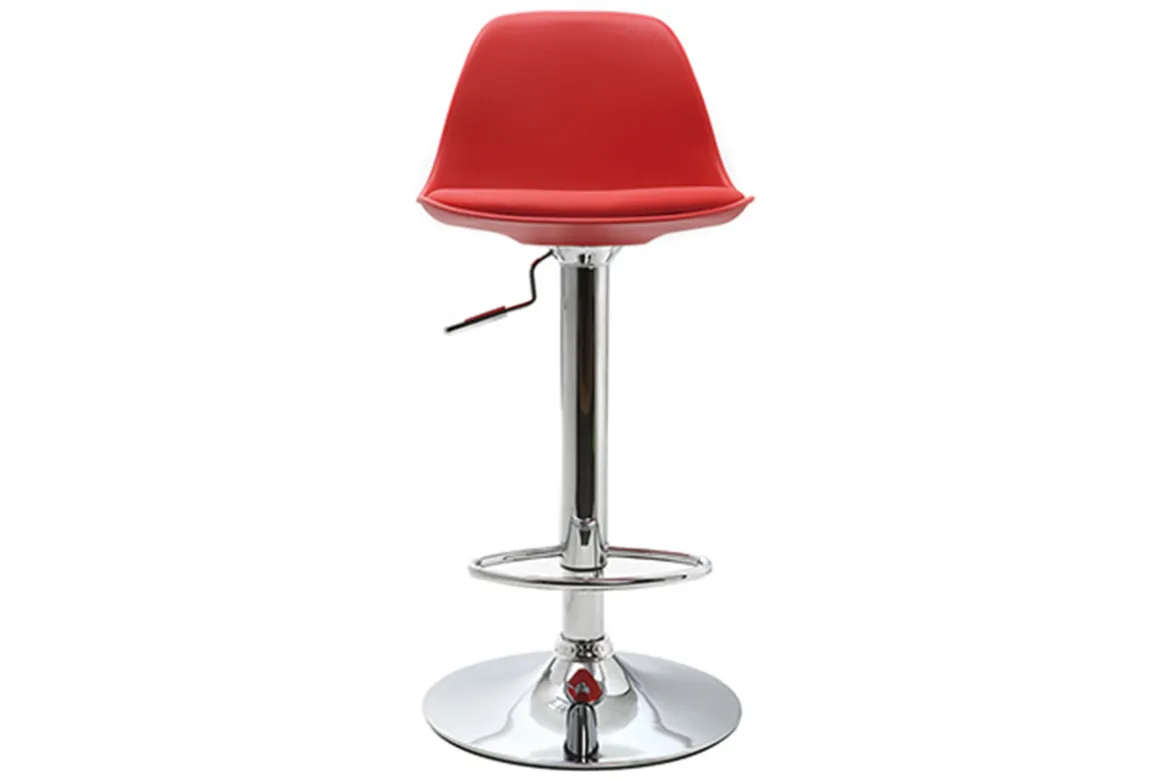 Tabourets de bar design rouges (lot de 2) STEEVY