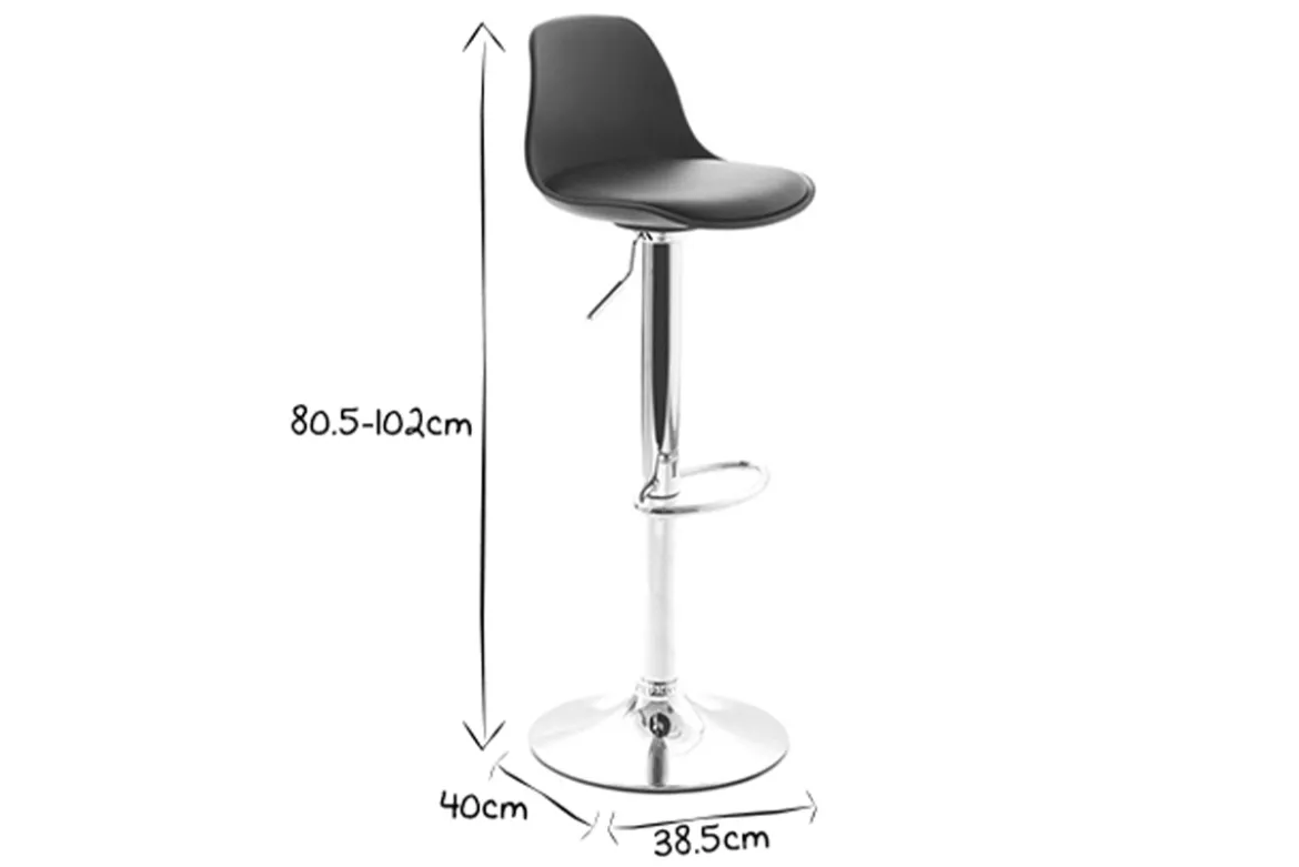 Tabourets de bar design rouges (lot de 2) STEEVY