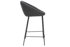 Tabourets de bar design tissu gris foncé 65 cm (lot de 2) SHERU