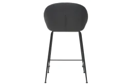 Tabourets de bar design tissu gris foncé 65 cm (lot de 2) SHERU