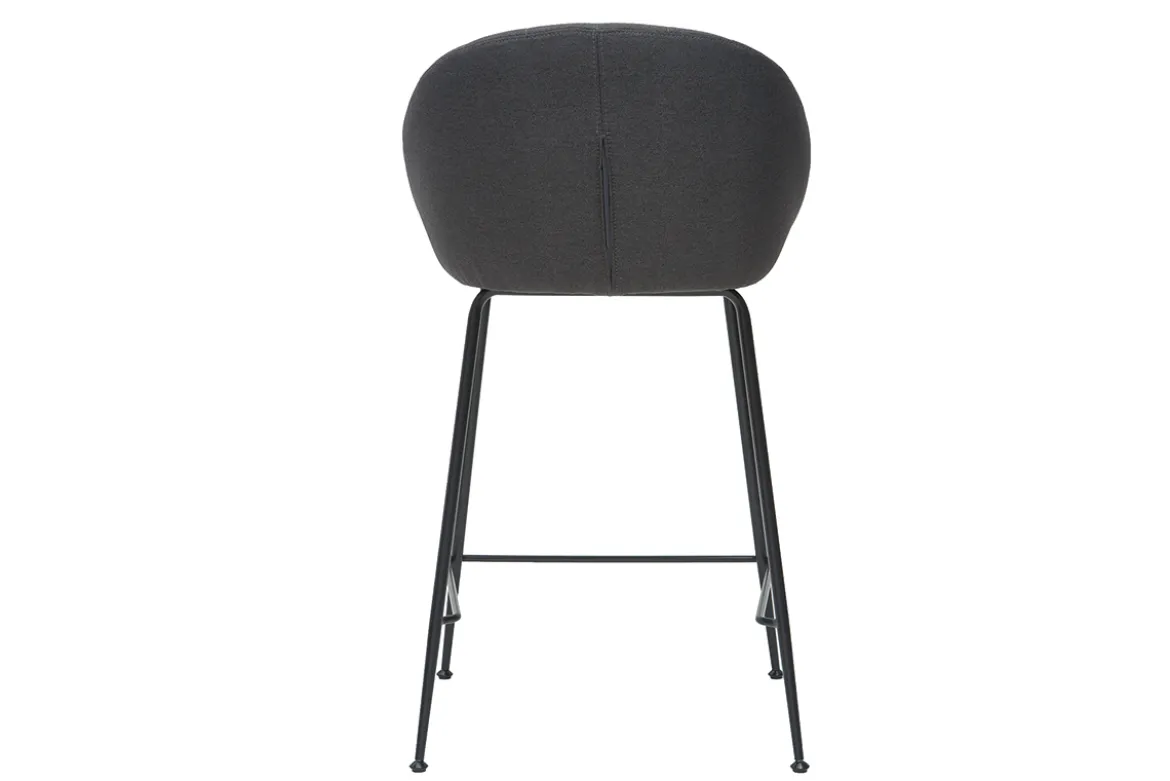 Tabourets de bar design tissu gris foncé 65 cm (lot de 2) SHERU