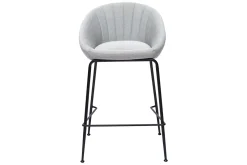 Tabourets de bar design tissu gris clair 65 cm (lot de 2) SHERU