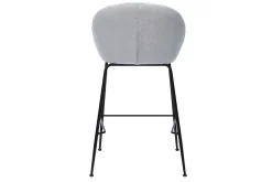 Tabourets de bar design tissu gris clair 65 cm (lot de 2) SHERU