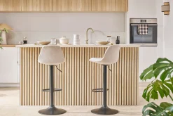 Tabourets de bar design vert de gris (lot de 2) STEEVY