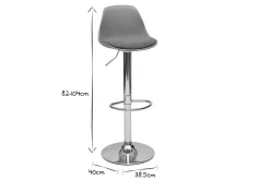 Tabourets de bar design vert de gris (lot de 2) STEEVY
