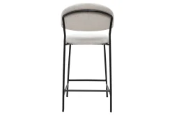 Tabourets de bar en tissu effet velours texturé beige H64 cm (lot de 2) BENTA
