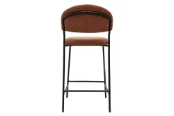 Tabourets de bar en tissu effet velours texturé terre brûlée H64 cm (lot de 2) BENTA