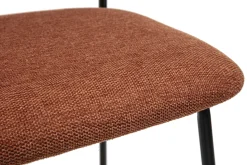 Tabourets de bar en tissu effet velours texturé terre brûlée H64 cm (lot de 2) BENTA