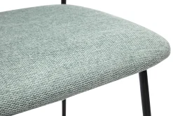 Tabourets de bar en tissu effet velours texturé vert céladon H64 cm (lot de 2) BENTA