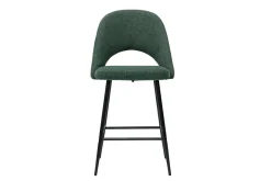 Tabourets de bar en tissu effet velours texturé vert H65 cm (lot de 2) COSETTE
