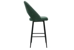 Tabourets de bar en tissu effet velours texturé vert H65 cm (lot de 2) COSETTE