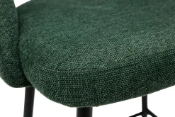 Tabourets de bar en tissu effet velours texturé vert H65 cm (lot de 2) COSETTE