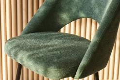 Tabourets de bar en tissu effet velours texturé vert H65 cm (lot de 2) COSETTE