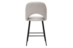 Tabourets de bar en tissu effet velours texturé beige H65 cm (lot de 2) COSETTE