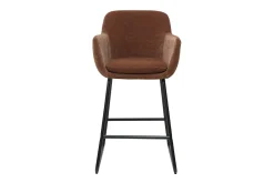 Tabourets de bar en tissu effet velours terre brûlée H65 cm (lot de 2) AMIKA